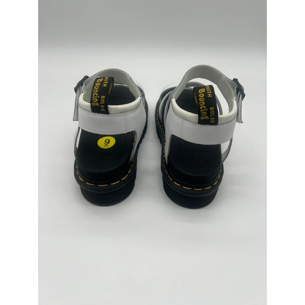 Dr. Martens Blaire Hydro White Leather Gladiator Platform Sandals Womens 9